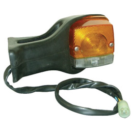 Lampa kierunkowskazu i postoju halogenowa lewa przednia 12V z wtyczką AMP Cobo 03434000 - widok z przodu