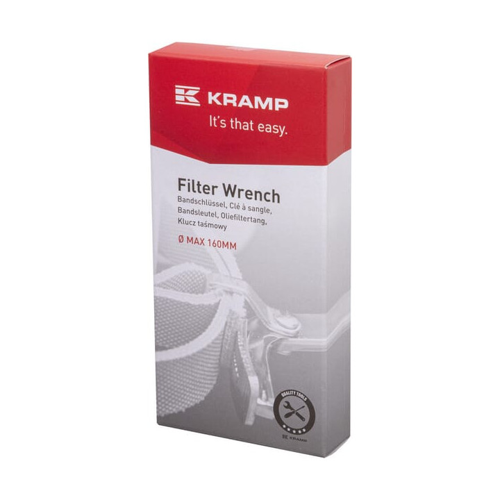 Klucz paskowy do filtrów max 160 mm Kramp 1812302016KR - widok w opakowaniu