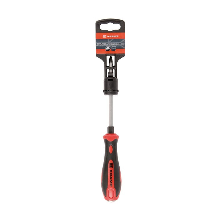 Wkrętak krzyżowy do pobijania z 6-kt trzpieniem PH 2 x 125 mm Kramp 180842202125KR - widok z przodu