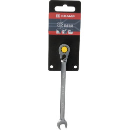 Klucz płasko-oczkowy z grzechotką 9 mm Kramp 1802030009KR - widok z przodu