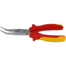 Szczypce wydłużone wygięte VDE 1000V 200 mm Kramp 1812217200KR - widok z przodu