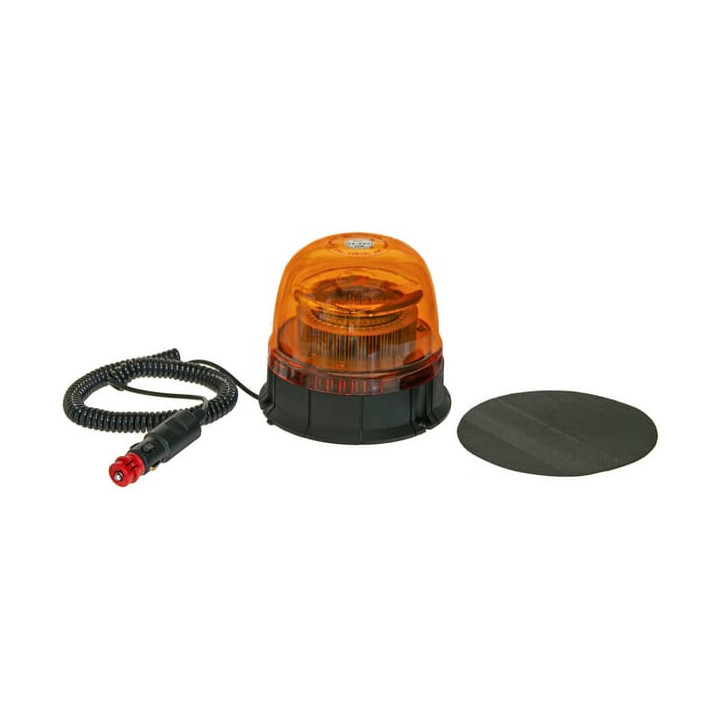 Lampa błyskowa LED 24W 12/24V na magnes z wtyczką Kramp LA20022 - widok z przodu