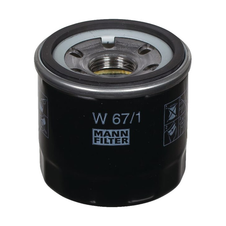 Filtr oleju Mann Filter W671 - widok z przodu