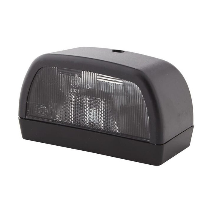 Lampa oświetlenia tablicy rejestracyjnej 10W prostokątna 12V Hella 2KA998523001 - widok z przodu