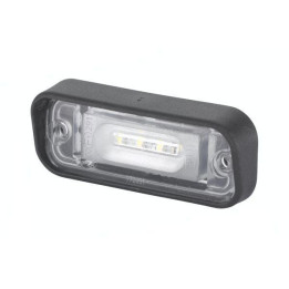 Lampa oświetlenia tablicy rejestracyjnej LED prostokątna 12V Hella 2KA010278411 - widok z przodu