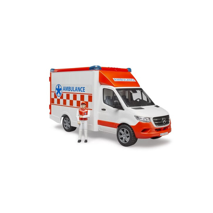 Samochód ambulans MB Sprinter z kierowcą i modułem Bruder 02676 - widok z przodu