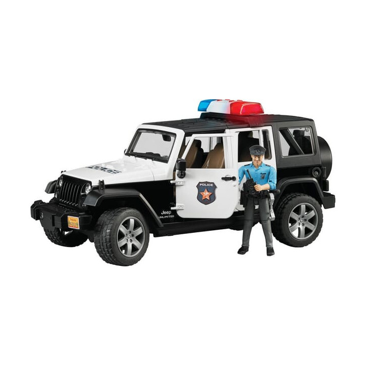 Radiowóz Jeep Rubicon Bruder 02526 - widok z przodu