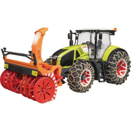 Ciągnik Claas Axion 950 z odśnieżarką Bruder 03017 - widok z przodu